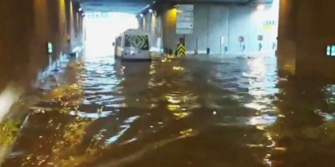 Taksim Tüneli Sular Altında Kaldı