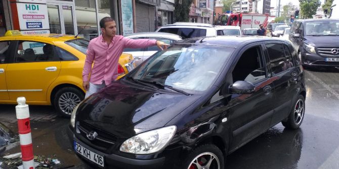 Dolu Yağışında Arabası Zarar Gören Vatandaşlar Soluğu Oto Sanayide Aldı