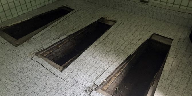 İstanbul’daki Yoğun Yağışta Beyoğlu’ndaki Türbe Sular Altında Kaldı