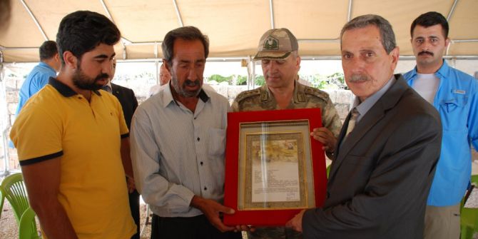 Şehit Astsubay Recep İnce’nin Ailesine Şehadet Belgesi Verildi