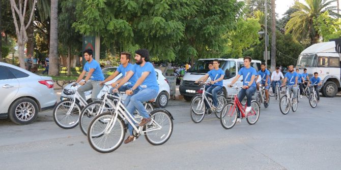 Ülkü Ocaklı Gençler Pedal Çevirerek Uyuşturucuya ’Hayır’ Dedi
