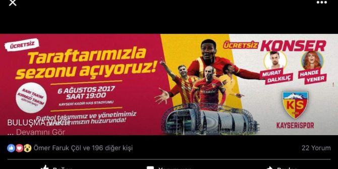 Kayserispor Sezonu Taraftarıyla Birlikte Açıyor