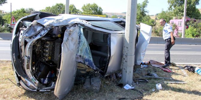 Samsun’da Tırın Çarptığı Otomobil Takla Attı: 1 Yaralı