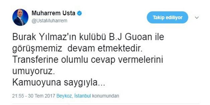 Muharrem Usta’dan Burak Yılmaz Açıklaması