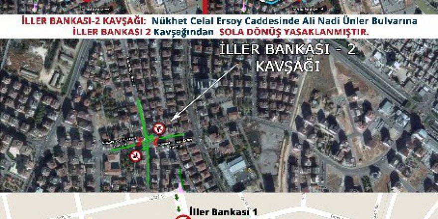 İller Bankası 1. Ve 2. Kavşaklarda Sola Dönüşler Yasaklandı