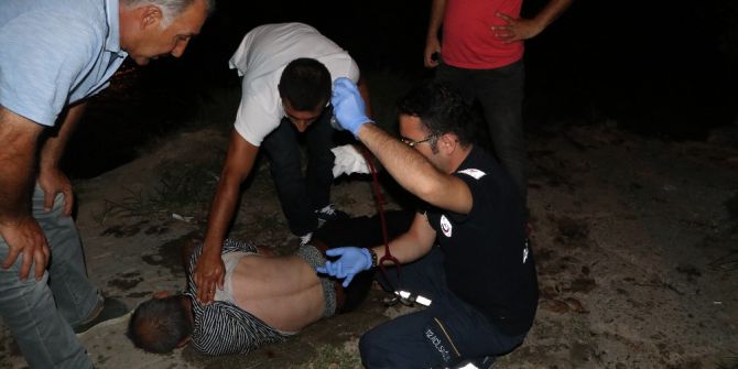 Sulama Kanalına Düşen Alkollü Şahıs Ölümden Döndü