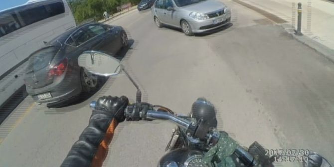 -çekmeköy’de Nişanlı Çiftin Motosiklet Kazası Kask Kamerasında