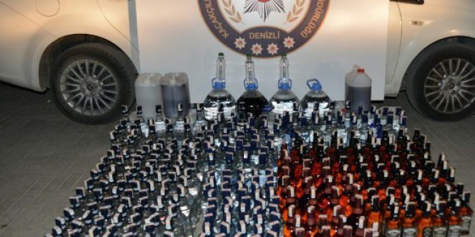 Denizli’de Kaçak İçki Operasyonu