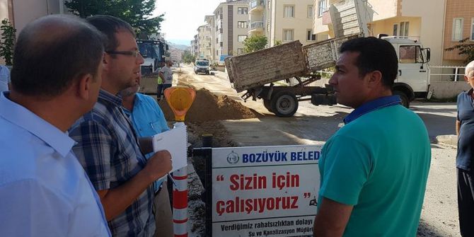 Başkan Bakıcı, Dikilitaş Caddesi’nde Devam Eden Alt Yapı Çalışmalarını İnceledi