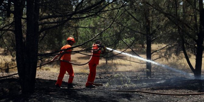Antalya’da Termessos Milli Parkı Yakınlarında Orman Yangını