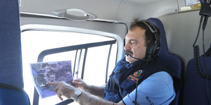 Bakan Eroğlu, Helikopterle İnceleme Yaptı