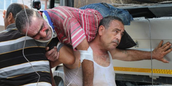 Mermer Yüklü Tırın Dorsesinde İnanılmaz Kaza