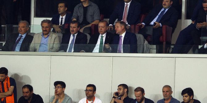 Cumhurbaşkanı Recep Tayyip Erdoğan Tribünde Maçı Takip Etti