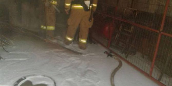 Demir Atölyesinde Yangın Çıktı