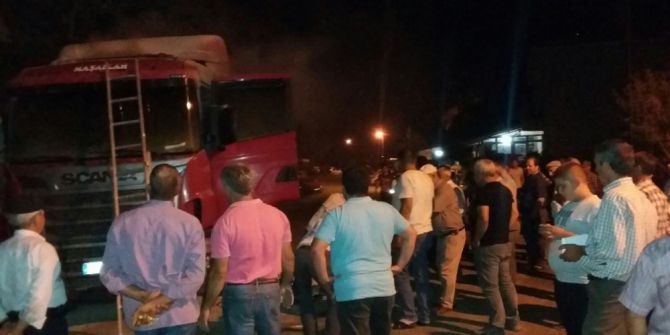 Hafriyat Kamyonunda Yangın Çıktı