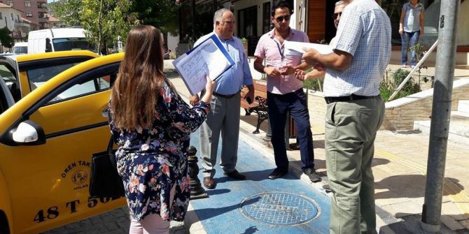 Milas’ta Taksi Duraklarına Son Şekli Veriliyor