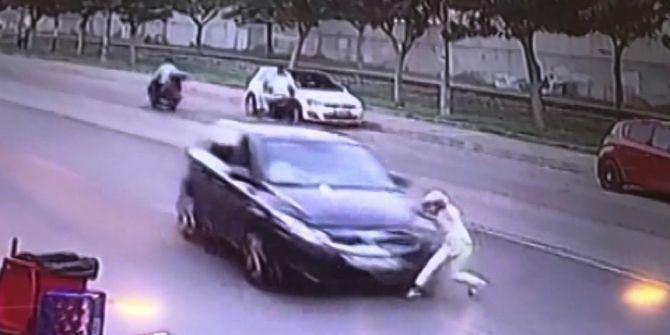 Batman’da 1 Çocuğun Yaralanmasına Neden Olan Kaza Güvenlik Kamerasına Yansıdı