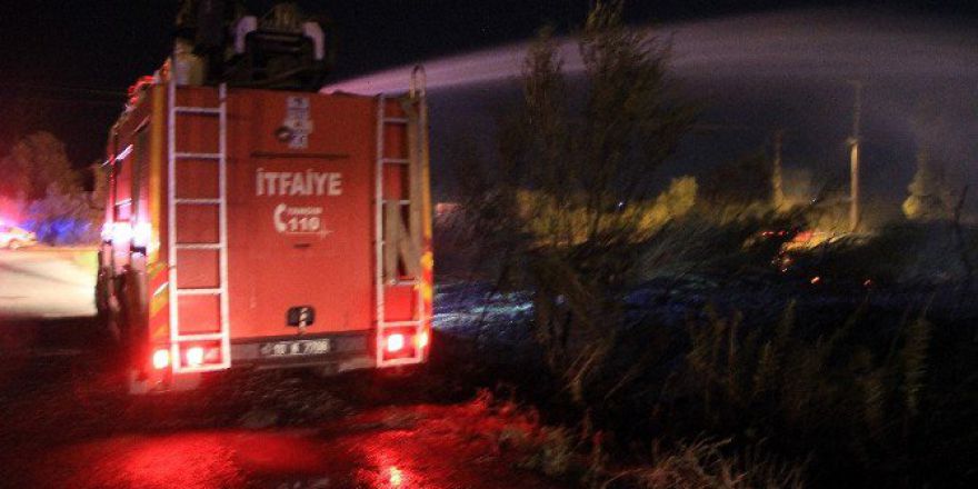 Tatil Beldesinde Sazlık Yangını