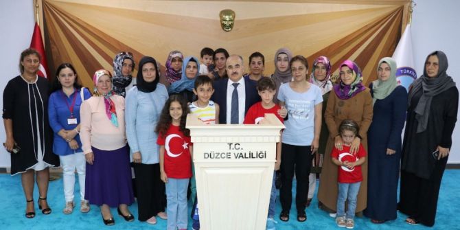 Şehitlerin emanetleri Düzce’ye veda etti