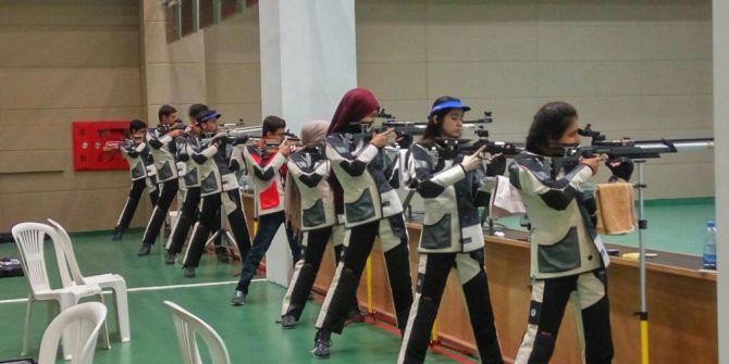 Havalı silahlar 2. grup yarışları Mersin’de başladı