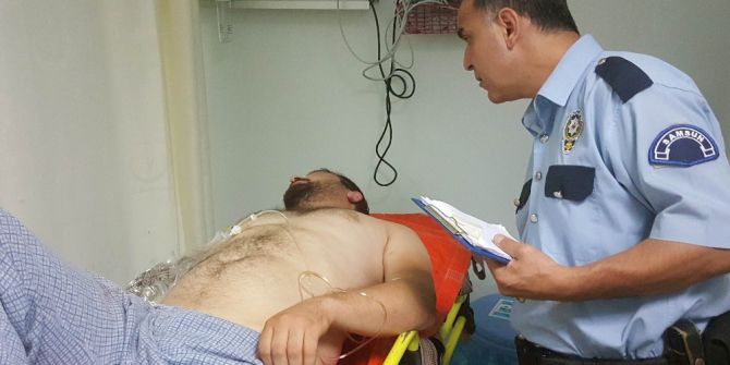 Kazara vurulan şahıs hastanelik oldu