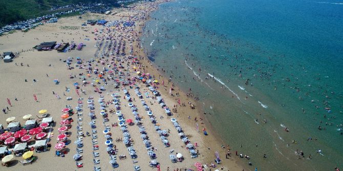 Şile’deki nem izdihamı havadan görüntülendi