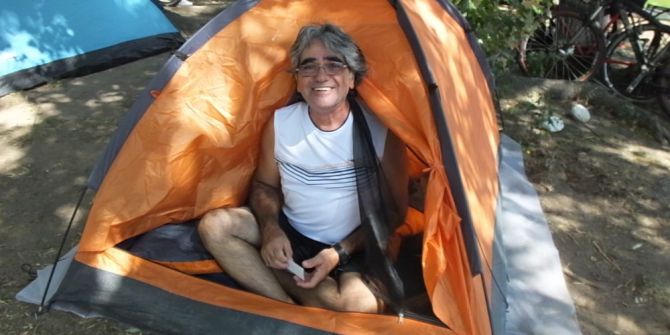 Görme engelli bisikletçiler Burhaniye’de kamp yaptı