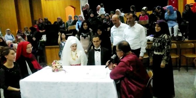 Hisarcık Ziraat Odası Başkanı Yusuf Çalışkan oğlunu evlendirdi