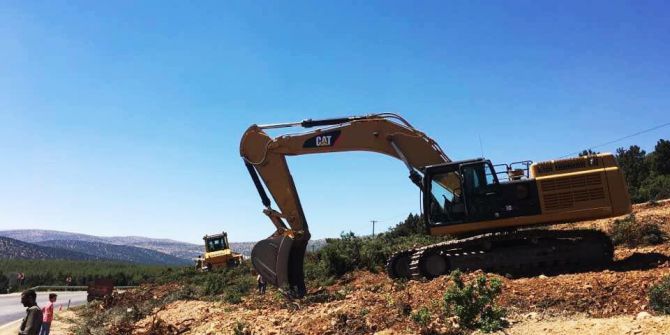 Korkuteli-Elmalı Duble yol yapımı başladı