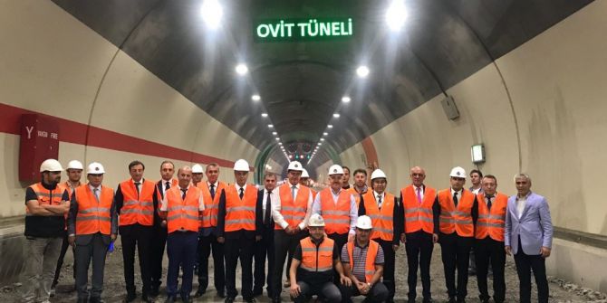 Bakan Arslan, Ovit Tüneli’ni ziyaret etti