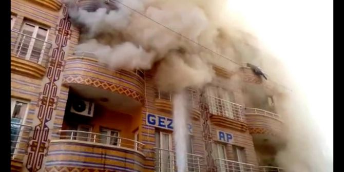 Nusaybin’de korkutan yangın