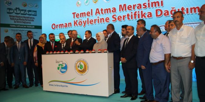 Bakan Eroğlu ve Özlü, Düzce’de 6 tesisin temel atma törenine katıldı