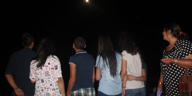 Harput manzarası eşliğinde ay tutulması