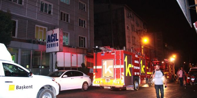 Özel hastanede çıkan yangın büyümeden söndürüldü