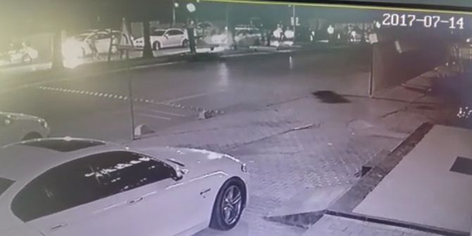 Uygulama yapan polise çarpıp kaçtı