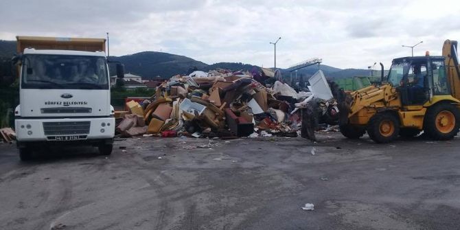 Körfez’de boş araziler temizlendi