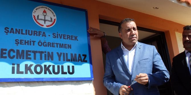 Şehit öğretmenin ismi görev yaptığı okula verildi