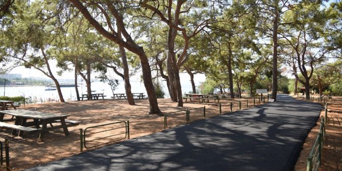İncekum Tabiat Parkı’na sıcak asfalt