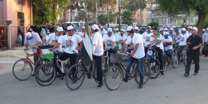 Mescid-i Aksa’nın ibadete kapatılmasına karşı bisiklet turu