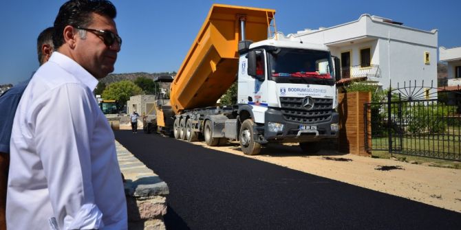 Bodrum’da asfalt çalışmaları devam ediyor