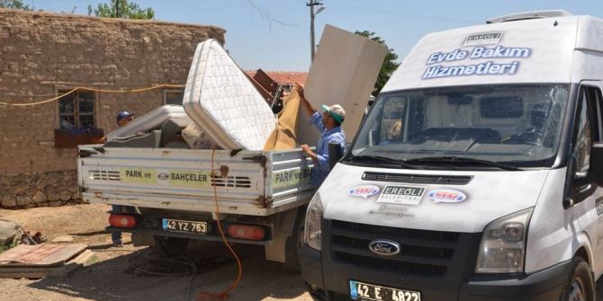 Ereğli Belediyesinden selden zarar vatandaşa yardım eli