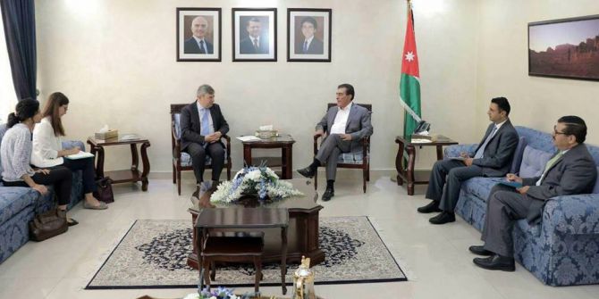 Amman Büyükelçisi Karagöz, Tarawneh ile görüştü