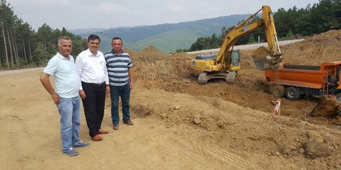 Başkan yalçın, Ahı Dağı yolundaki çalışmaları inceledi