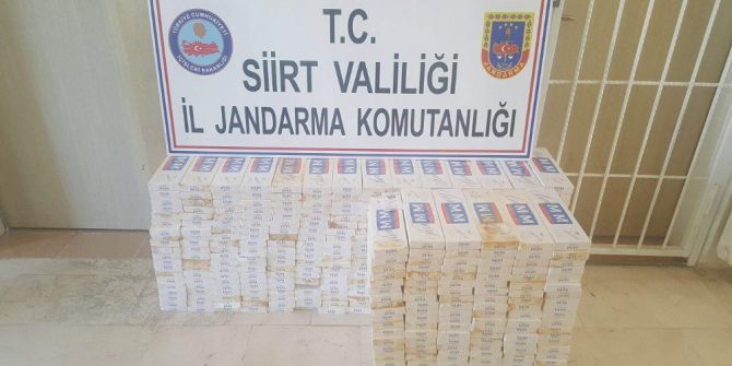 Siirt’te 3 bin 998 paket kaçak sigara ele geçirildi