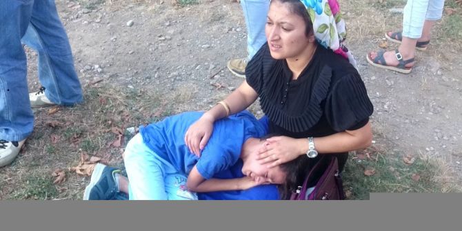 13 metrelik burca çıkan çocuk yere çakıldı