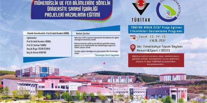 Düzce Üniversitesi sanayi işbirliği proje hazırlama eğitimi düzenliyor
