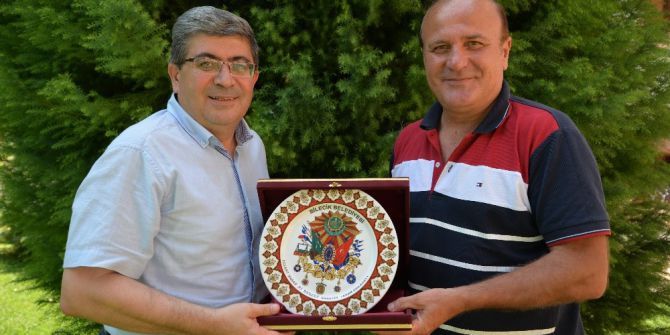 Bilecikspor eski teknik adamı Çalışkan’dan Başkan Vekili Can’a ziyaret