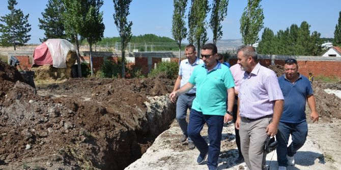 Başkan Bakıcı, İçköy Mevkii’nde başlatılan alt yapı çalışmalarını inceledi