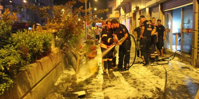 Lokantada çıkan yangında faciadan dönüldü