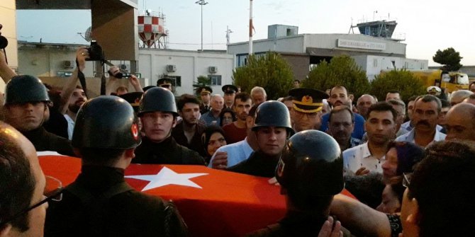 Samsunlu şehidin cenazesi Sinop Havaalanında törenle karşılandı